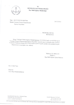 Yetenek Projesi Kapsamında Sporcu seçimi
