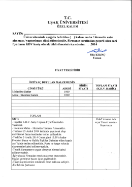 Fiyat Teklif Formuna ulaşmak için tıklayınız.