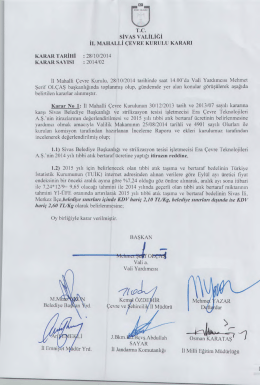 2014 - 2 - &Ccedil;evre ve Şehircilik Bakanlığı