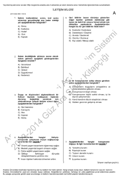 2014 Ara Sınav İNDİR - Uzman Kariyer Yayınları