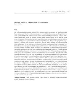 Dil ve Edebiyat Araştırmaları, S. 10, Yaz 2014 Oluşumsal Yapısalcı