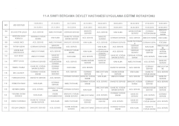 11-A sINİFİ BERGAMA DEVLET HASTANESİ UYGULAMA EĞİTİMİ