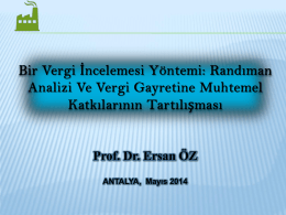 vergi gelirleri - Prof. Dr. Ersan ÖZ
