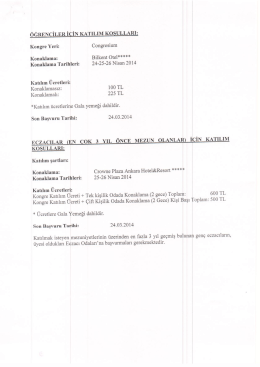 ÖĞRENCİLER iÇiN KATILIM KOŞULLARI: