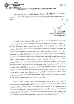 Yazılı Soru Önergesinin Metni - Türkiye Büyük Millet Meclisi