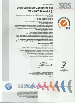 ıso 9001 vezirköprü
