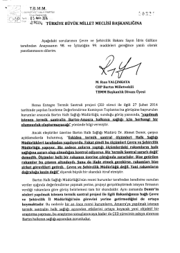 Yazılı Soru &Ouml;nergesinin Metni