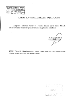 türkiye büyük millet meclisi başkanlığına