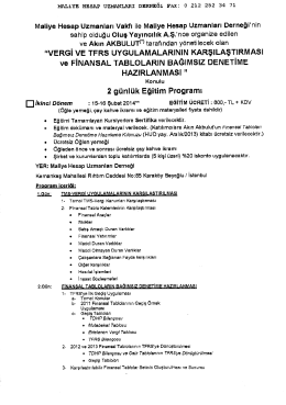 Maliye Hesap Uzmanları Vakfı ve Oluş Yayıncılık A.Ş.