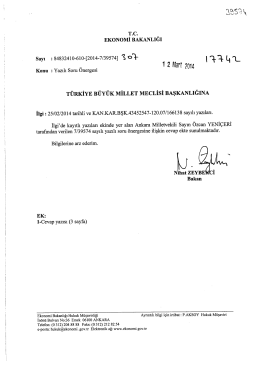 Cevap - T&uuml;rkiye B&uuml;y&uuml;k Millet Meclisi