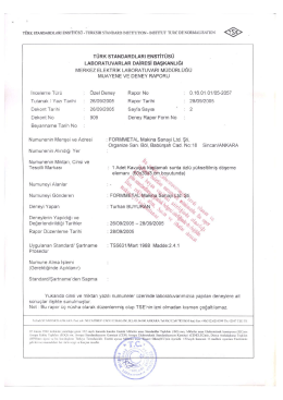 TÜRK sTANDARDLARı ENSTİTÜSÜ
