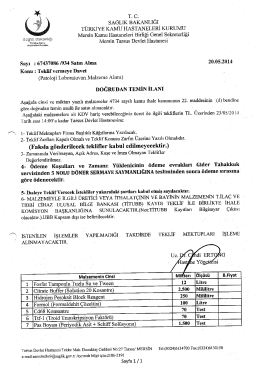 T. C. - Tarsus Devlet Hastanesi
