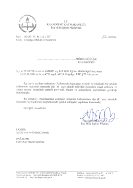 ıic. KARAKÖPRÜ KAYMAKAMLIĞI İlçe Milli Eğitim Müdürlüğü