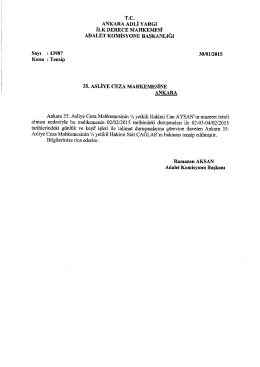 _ ANKARA ADLİ YARGI . ILK DERRCE