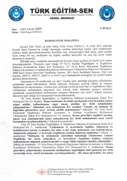 Başbakanlığa yazdığımız yazı i&ccedil;in tıklayınız - T&uuml;rk Eğitim-Sen