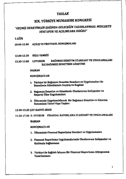 Program içeriği için tıklayınız.