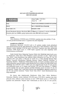 inc. - Kocaeli B&uuml;y&uuml;kşehir Belediyesi