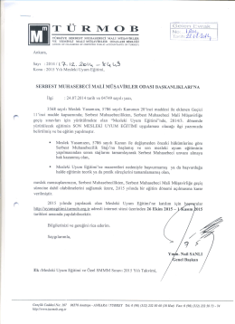 2015 Yılı Mesleki Uyum Eğitimi