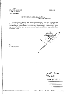 İSTANBUL ANADOLU 20/08/2014 13. ıcRA DAIREsI 2014/12881