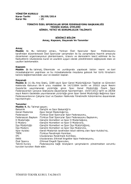 İndirilebilir Dosya - Türkiye Özel Sporcular Spor Federasyonu