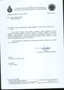Tebliğ No-409 - İstanbul Büyükşehir Belediyesi