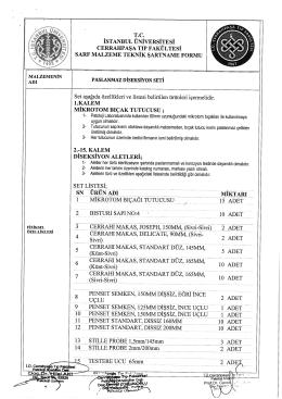 fl&agrave;LZEMENIN PASLANMAZ DisEKsİYoN sETİ