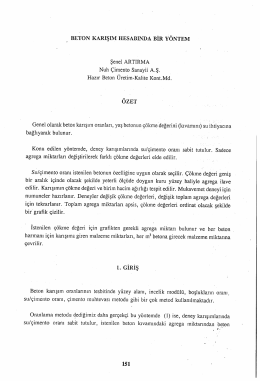 Beton Karışım Hesabında Bir Y&ouml;ntem