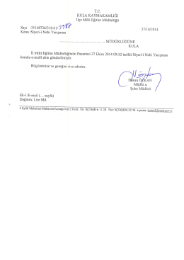 T.C. - Kula İl&ccedil;e Milli Eğitim M&uuml;d&uuml;rl&uuml;ğ&uuml;