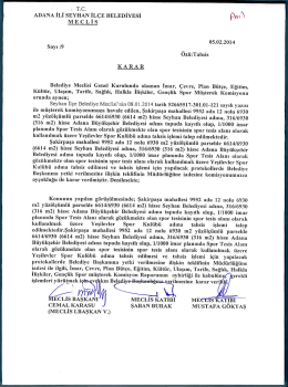 Tahsis - Seyhan Belediyesi