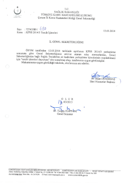 *f rc. - &Ccedil;orum İli Kamu Hastaneleri Birliği Genel Sekreterliği