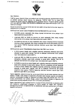 TUBİTAK - Burs Duyurusuna ulaşmak için tıklayınız..