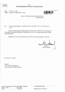 Bağımsız Değerlendirici Alımı