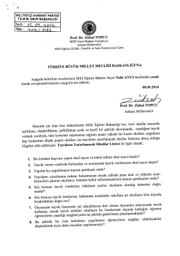 MILLIYt-:T&ccedil;l HAREKET PARTISI T.B.M.M. GRUP BAŞKANLıGı