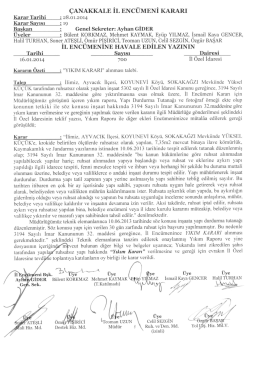 &ccedil;anakkale il enc&uuml;meni kararı