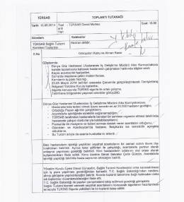 TÜRSAB TOPLANTı TurAııAĞı