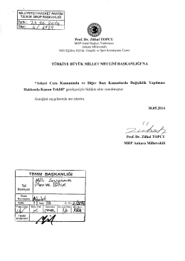 Kanun Teklifinin Metni - Türkiye Büyük Millet Meclisi