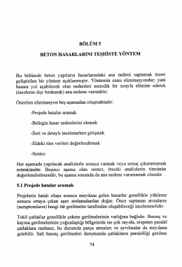 Beton Yapı Hasarlarını Teşhiste Y&ouml;ntem