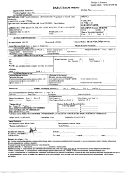 İŞG&Uuml;C&Uuml; İSTEM FORMU