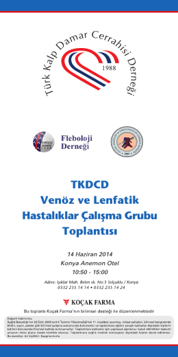 TKDCD Venöz ve Lenfatik Hastalıklar Çalışma Grubu