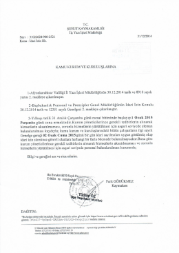 M&uuml;d&uuml;rl&uuml;ğ&uuml;m&uuml;z&uuml;n Konuyla ilgili yazısı i&ccedil;in tıklayınız