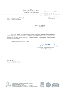 f Paf Q&icirc;lwv&icirc;a&icirc;/ ll - Bodrum İl&ccedil;e Milli Eğitim M&uuml;d&uuml;rl&uuml;ğ&uuml;