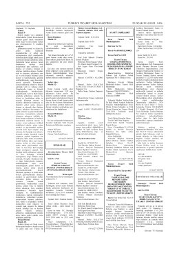 29.01.2014 tarihli ticaret sicil gazetesi