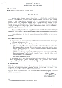 ekonomi bakanlıgı - Antalya Serbest Bölge İşleticisi