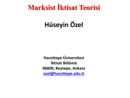 Marx - Hacettepe Üniversitesi