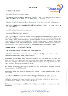 Protokol için Tıklayınız... - Antalya Serbest Muhasebeci Mali