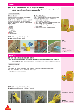 Beton ve har&ccedil; i&ccedil;in normal priz alan su ge&ccedil;irimsizlik katkısı