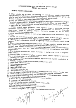 ıNTRAKoRPoREAL soı. vENTRiK&Uuml;LER DESTEK ciHAzı