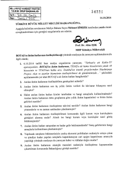 Yazılı Soru Önergesinin Metni - Türkiye Büyük Millet Meclisi