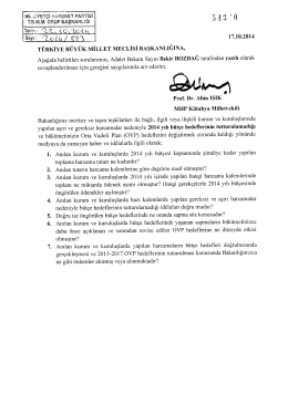 Yazılı Soru Önergesinin Metni - Türkiye Büyük Millet Meclisi