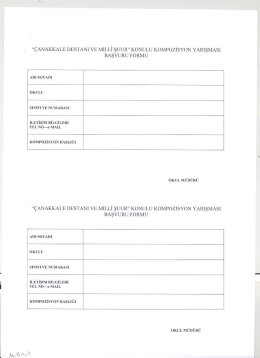 Başvuru Formu İçin Tıklayınız..